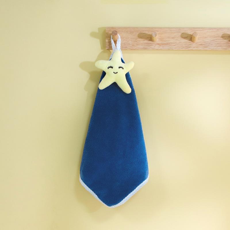Cute Cartoon Children's Handkerchief, Thickened Hand Towel for Washing Hands, Water-absorbent, Hanging Hand Towel, Square Towel