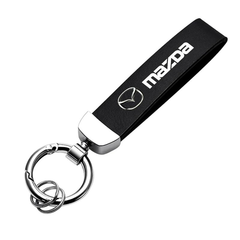 

Car Styling Logo Leather Keychain Key Chain Key Rings for Mazda 3 CX3 CX4 CX5 CX7 CX8 CX9 CX30 RX7 Atenza Axela Auto Accessories