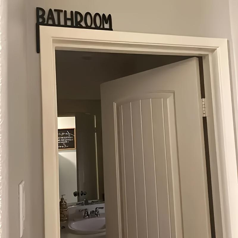 A Metal Bathroom Sign Wall Hanging a Corner Sign for Bathroom Door Frames Used for Home Decoration