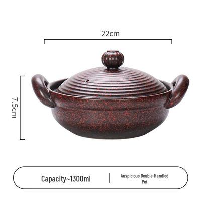 WuTuo Japanese Ceramic Stew Pot with Handles