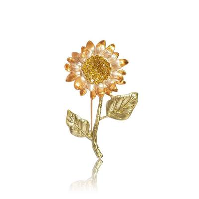 Win The Title In One Fell Swoop, Retro High-End Van Gogh Sunflower Brooch, Femininity Enamel Corsage Design, Niche Pin