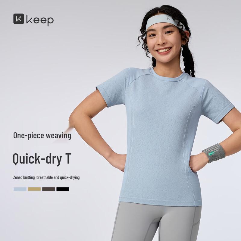 

Keep Women s Seamless Quick-Dry Textured Sport T-Shirt M