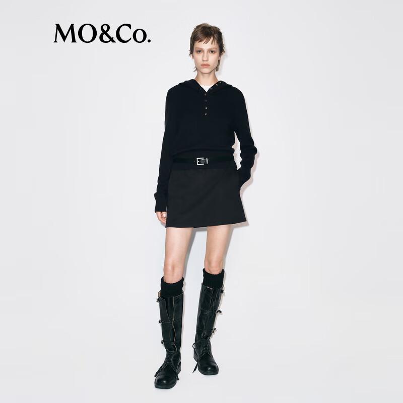 

MO&Co. Women s 100% Wool Hooded Sweater XS (155)