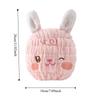 Thickened Children's Dry Hair Cap Absorbent Creative Elastic Round Cap Cartoon Rabbit Head Design Hair Drying Towel Home Use