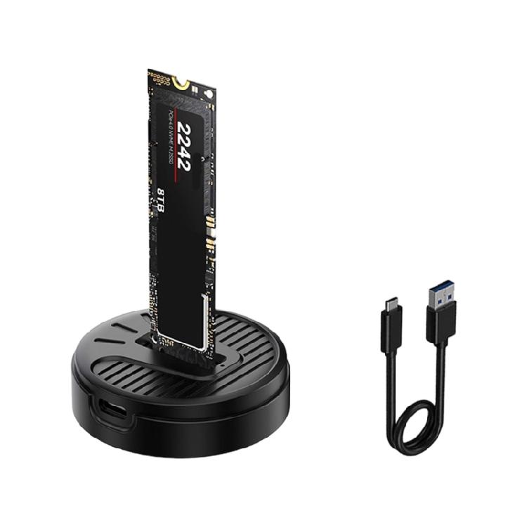 

Type C 10Gbps Plastic Enclosure Case M.2 NVMe Drive Fast Transfer Speed Fan Replacement for 2230 2242 2260 2280