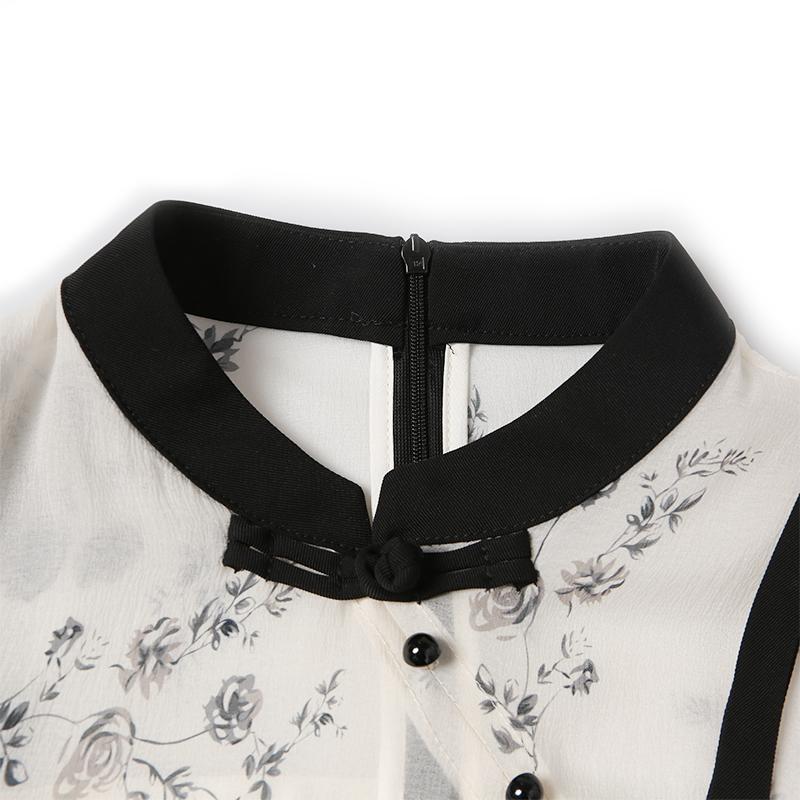 2024 Spring/Summer Counter Same Long Sleeve Fake Two Elegant Dresses