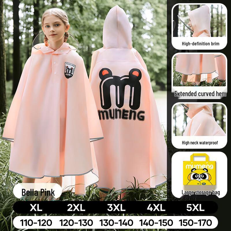 Mumu Kids Full Body Waterproof Raincoat with Backpack Slot 3XL