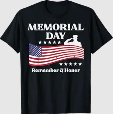 Memorial Day USA Flag Remember Honor Patriot Men Women T-Shirt