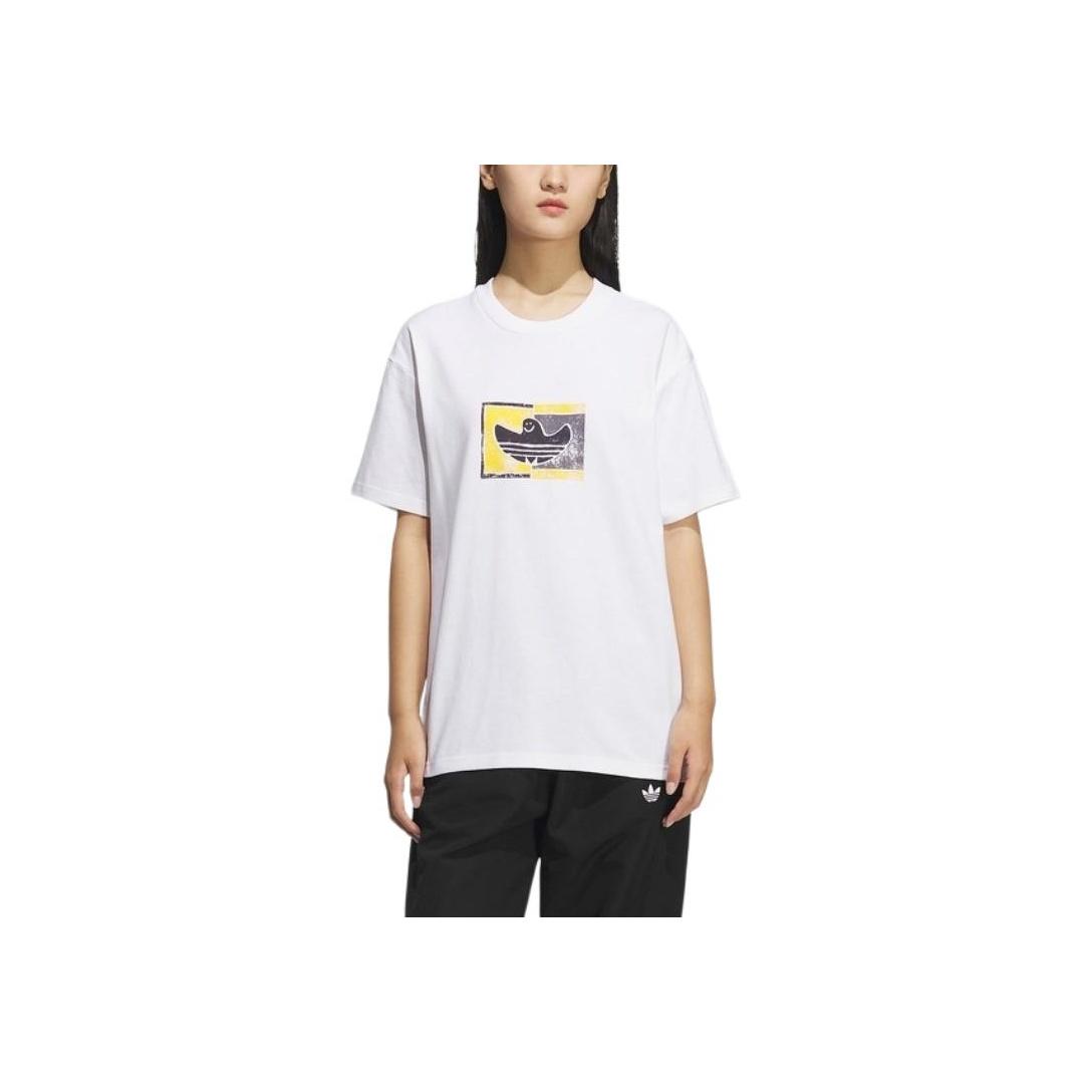 

Adidas Originals Shmoohaus Soft Fashion Versatile Comfortable Solid Color Short Sleeve T-Shirt Unisex Tops White KD4289