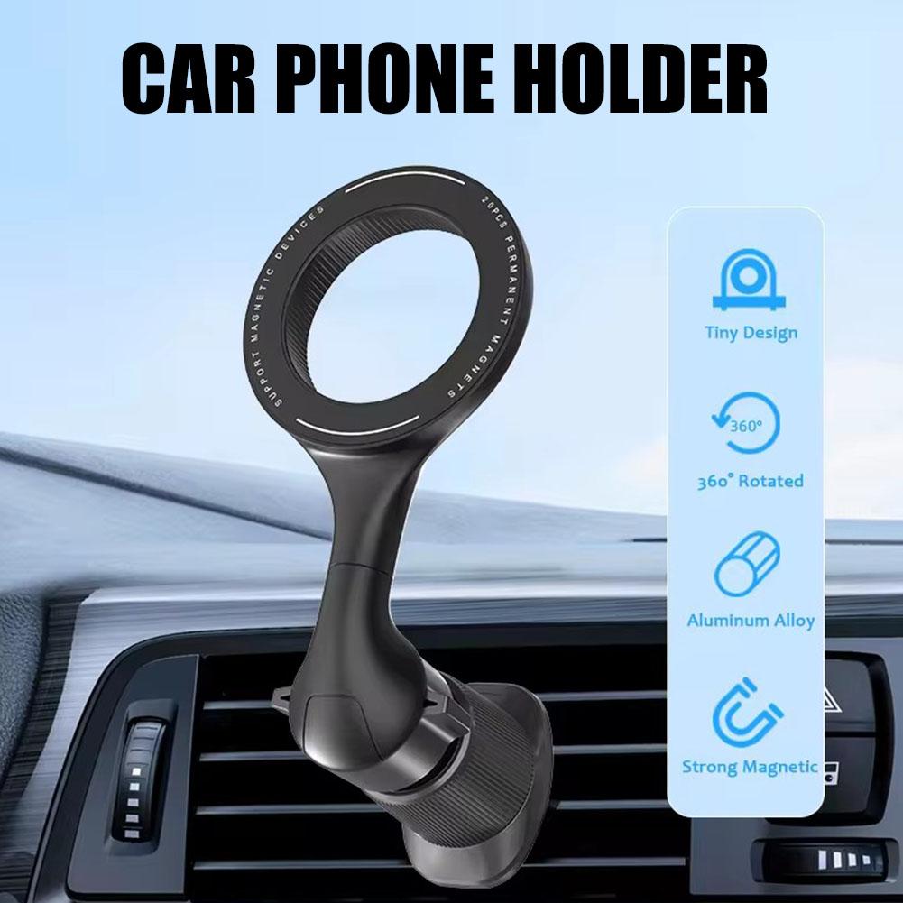 1pc Air Outlet Magnetic Mobile Phone Holder Car Rear Trunk Mounting Bracket For Tesla Model Y Accessories Umbrella Hanging