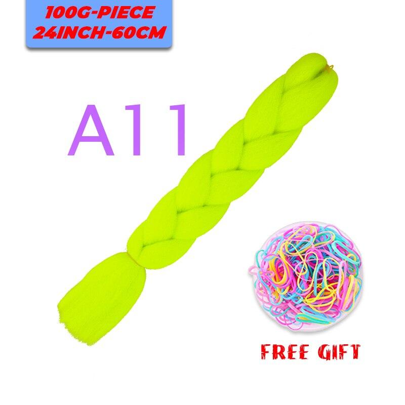 MERISIHAIR Single Ombre Color Synthetic Hair Extension Crochet Twist Jumbo Braiding Long Hair