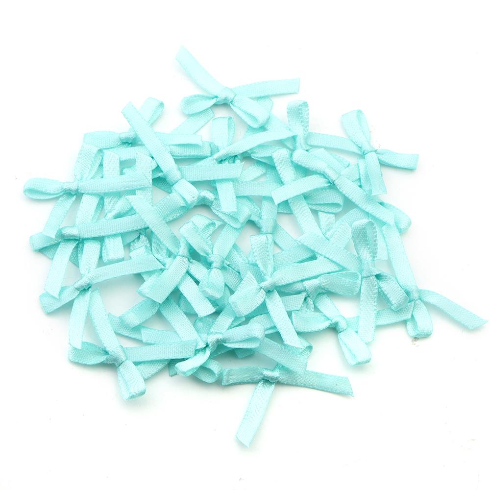 50Pcs/pack Color Ribbon Bows Fashion Small Size Satin Ribbon Bow DIY Handmade Crafts Hairpin Hair Grip for Party Home Decoration