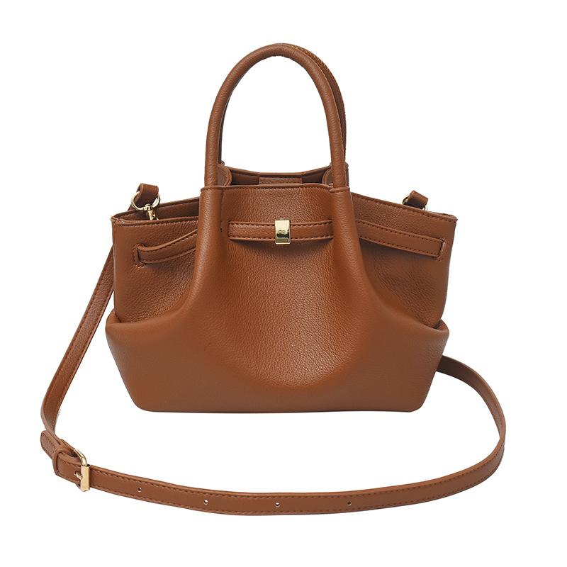 Wholesale Niche Design Pleated Portable Bucket Bag Women's Temperament Commuting Simple Wind High Quality Messenger Bag
