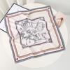 Skin-friendly chain simulation silk small square scarf breathable sunscreen scarf neck protection small scarf 71CM women's silk scarf