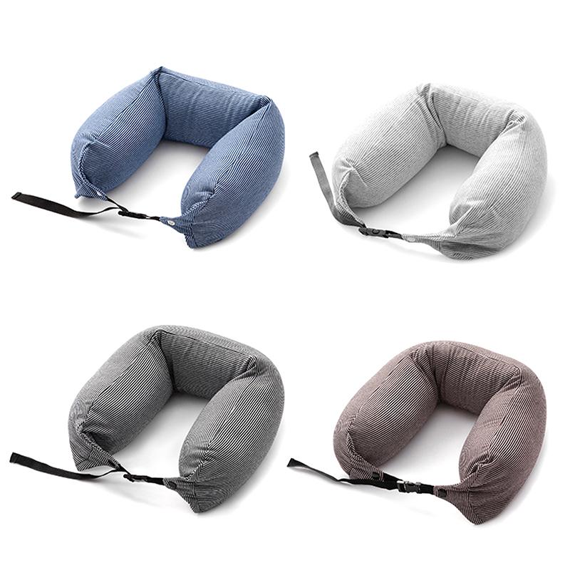 1 buc pernă de protecție a gâtului în formă de U mașină aeronave tetieră pernă de particule din spumă pernă de călătorie multifuncțională din bumbac