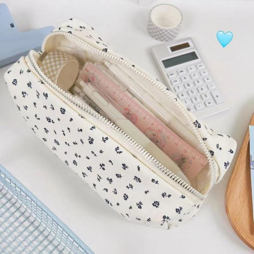 Bows Pencil Case Practical Pencil Bag Large Capacity Pen Case Makeup Bag Pen Pouch Aesthetic Pen Bag Pencil Organisers