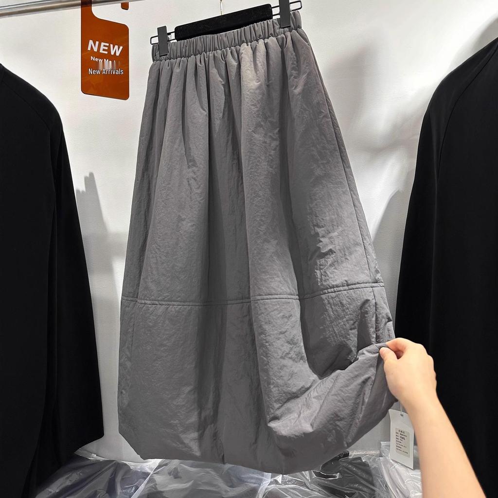 Winter High-Waisted Slimming Lantern Skirt - Women's Casual Versatile Puffy Flower Bud Design