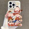 New Year Shin-chan Silver Phone Case for iPhone 14/13/16 Pro, 15 Pro Max, 17