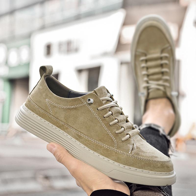 Brand Men's Casual New Leather Shoes for Men Non-slip Sports Shoes Comfortable Sneakers Male Flat Slip-on Casual Shoes