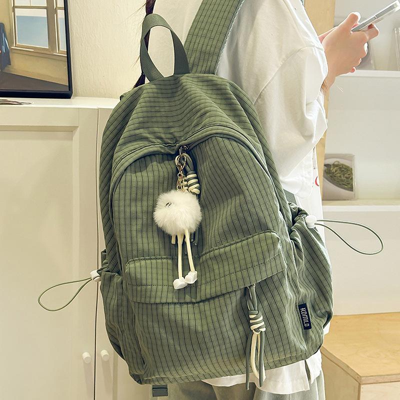 Schoolbag Girls Simple Campus Backpack Junior High School Student College Student Class Commuter Large Capacity Star School Bag Computer Bag