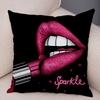 Sexy Ladies Lips Pillowcase Sofa Home Car Decoration Cartoon Lipstick Printing Cushion Cover