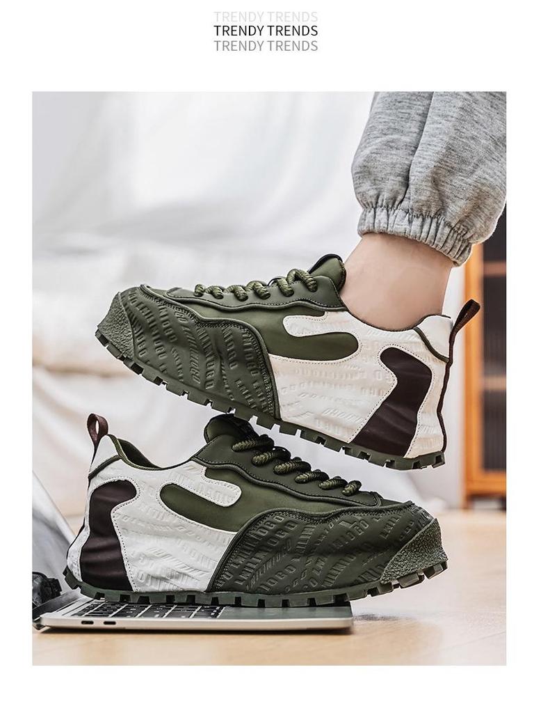 Sneakers décontractées de sport d'été tendance haut de gamme pour hommes avec rehausse invisible