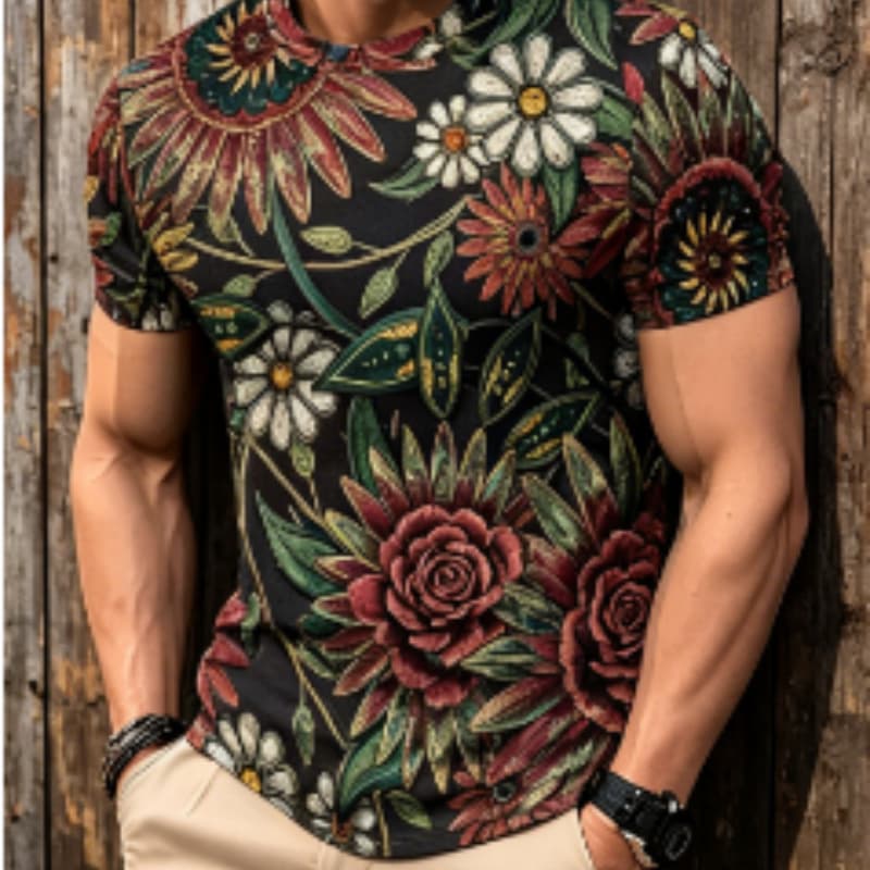 

Round neck short-sleeved T-shirt top, comfortable and breathable fabric, casual and sports style S