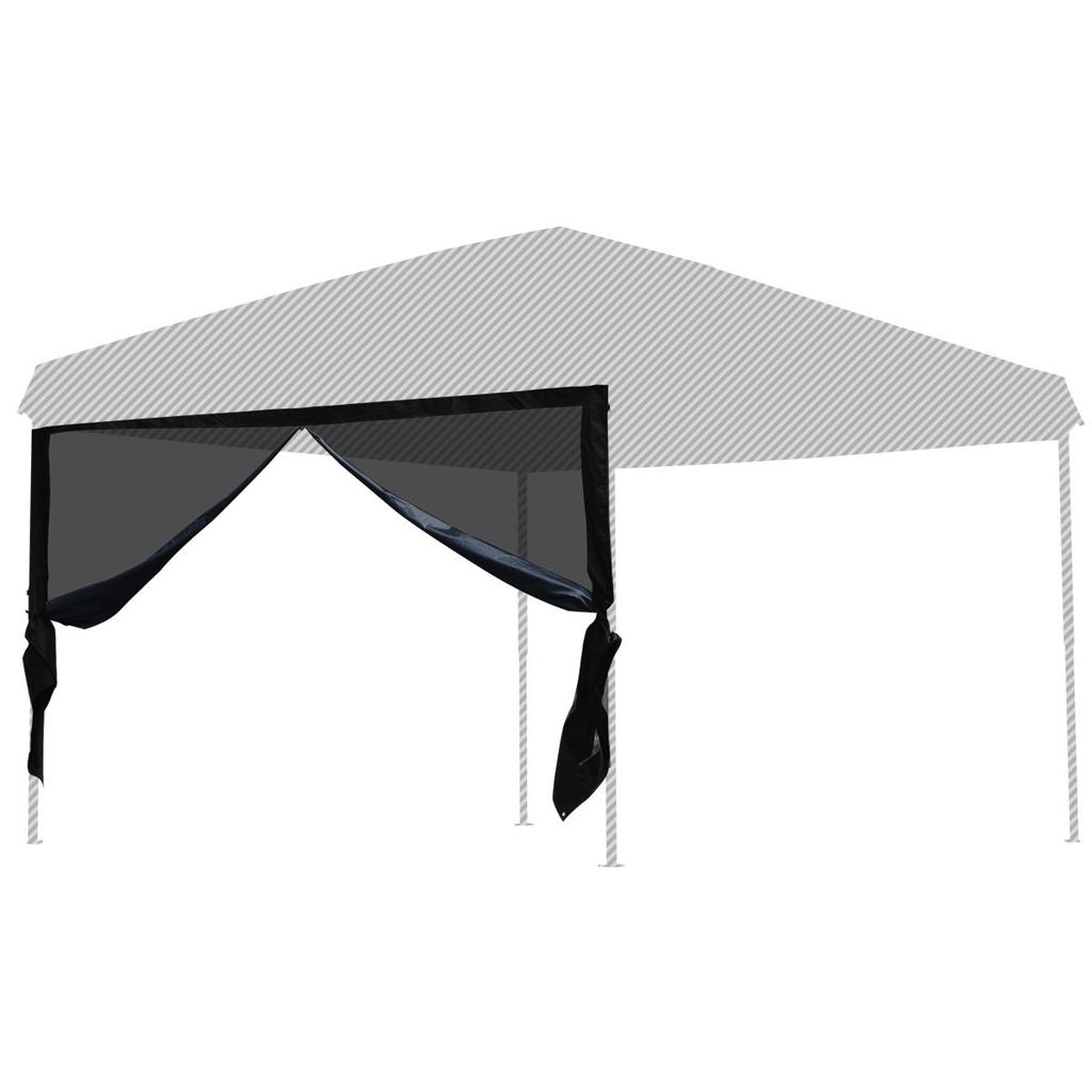 FIELDOOR Tarp Tent with Dedicated Side Sheet Entrance Steel and Aluminum 3.0x3.0m (Side Curtain) Type, (G03 Model) [All Mesh]