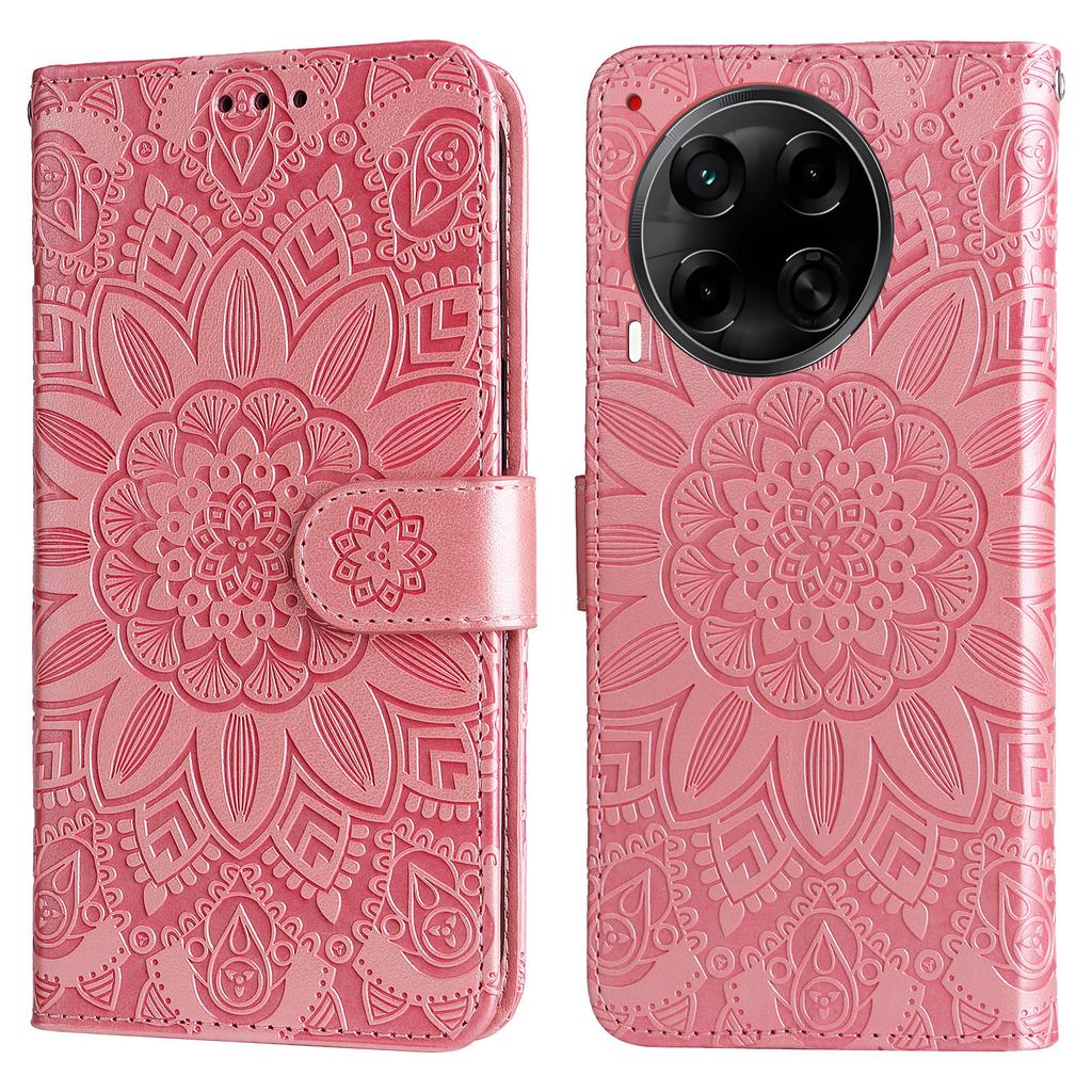For TECNO Camon 30S Pro 4G/Camon 30S 4G Case Sunflower Imprint Leather Wallet Phone Cover