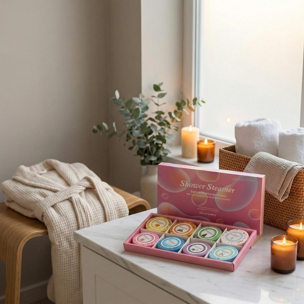 Aromatherapy Oil Shower Sheet, Shower Sheet, 8-piece Set, Bath Hotel Supplies, Aromatherapy Floral Bath Sheet
