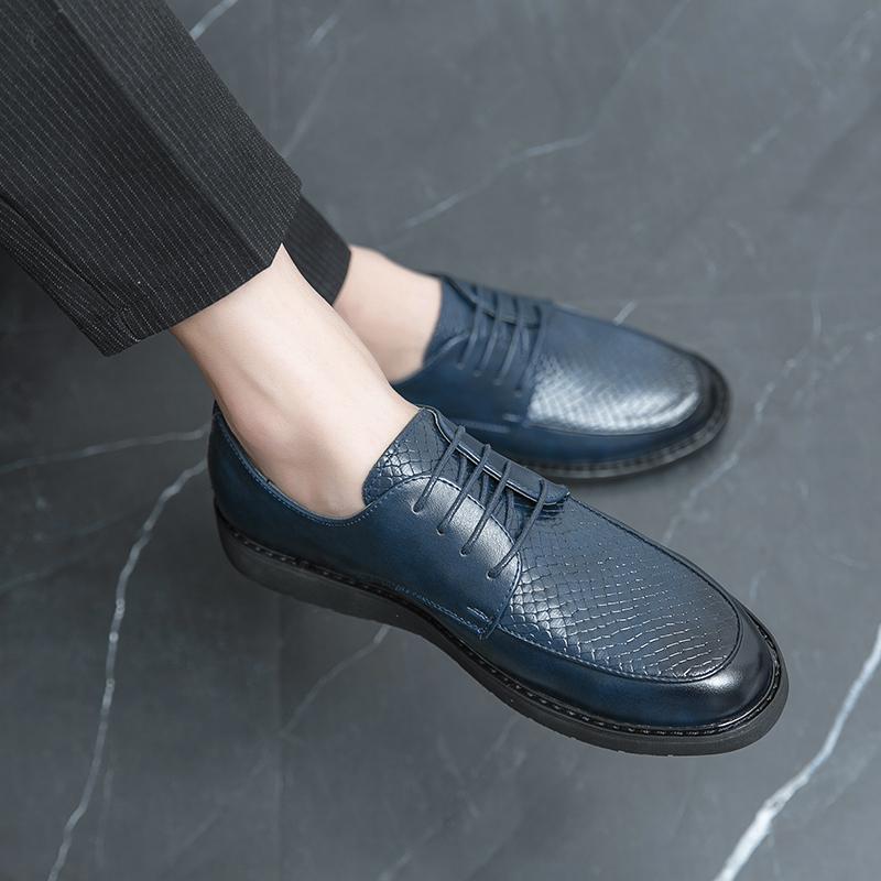 Fashion Men's Classic Business Work Leather Shoes Square Toe Lace-up Mens Dress Office Flats Men Fashion Wedding Party Casual Oxfords