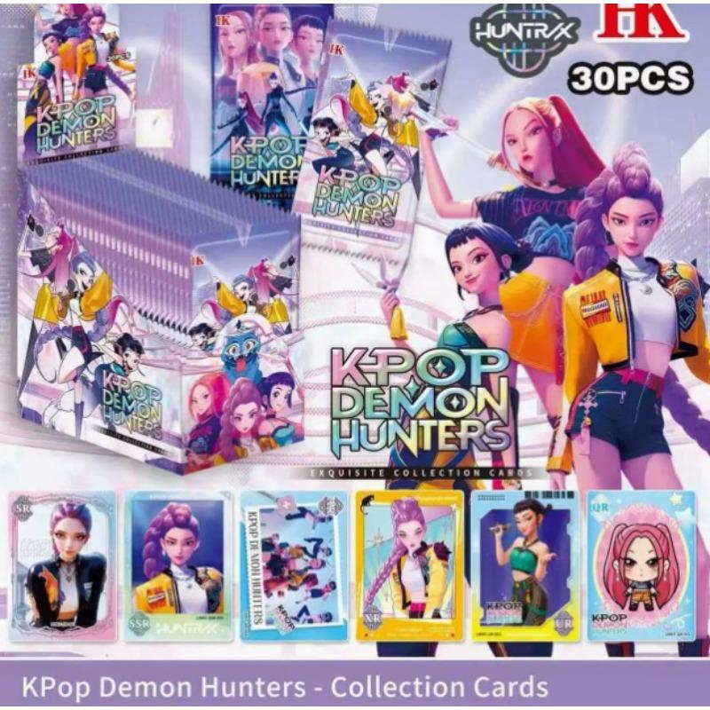 KPop Demon Hunter Girls flash card collection, rare anime character children's toy, student card game card