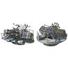 Fine Molds 1/700 Nano Dread Series WWII British Navy QF 2-pound Pom-Pom Gun 8-barrel Mount Plastic Model Parts Ship Model WA37 Gray