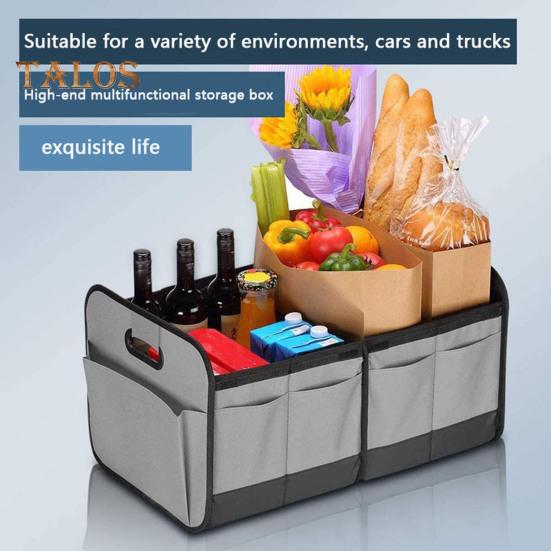 Kofferraum-Organizer, faltbare Aufbewahrungsbox, großes Fassungsvermögen, mehrere Fächer, wasserdicht, zusammenklappbarer Aufbewahrungskoffer für den Kofferraum