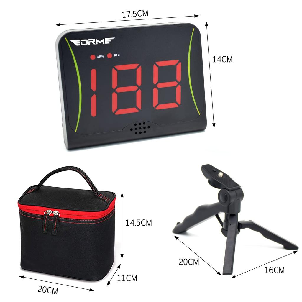 OYE Pistolet Détecteur de Vitesse Personnel pour Balle de Baseball et Tir de Football Équipement d'Entraînement de Vitesse de Baseball pour et Golf Multi-Sports Lancer, Swing,