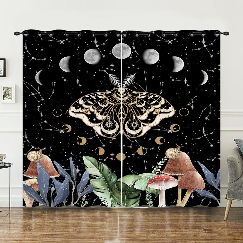 Vorhänge, Zeichnung, Benutzerdefinierter Cartoon-Vorhang 3D-Druck Schlafzimmer Polyester Verdunkelungsvorhang