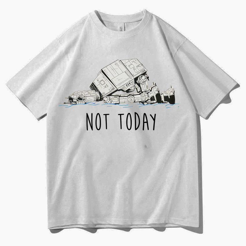 Funny At Walker Not Today T Shrits Unisexs Women Oversized Tee Shirts High Quality Aesthetic Short Sleeves Gothic Clothes Teenagers