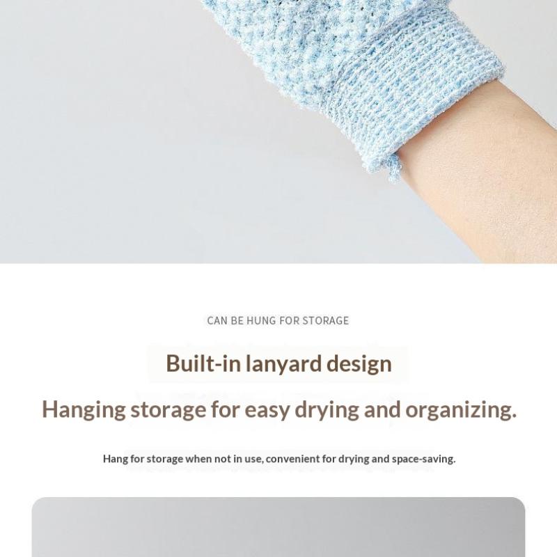 Exfoliating Bath Gloves Soft Massage Shower Gloves For Deep Cleansing & Dead Skin Removal