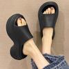 Thick soled slippers for women at the beach, perfect for outdoor wear on stairs, height increasing and cool sandals