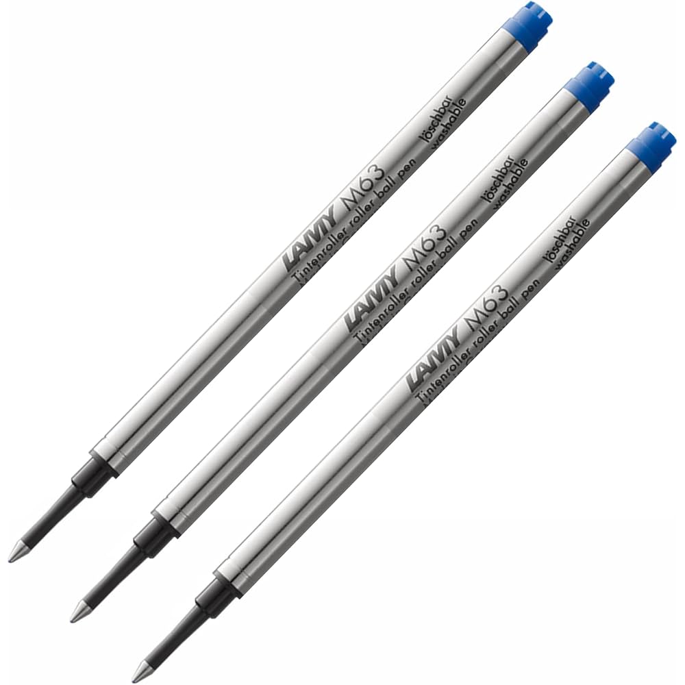 Lamy 3 x M63 Rollerball Refill Blue (DB18560)