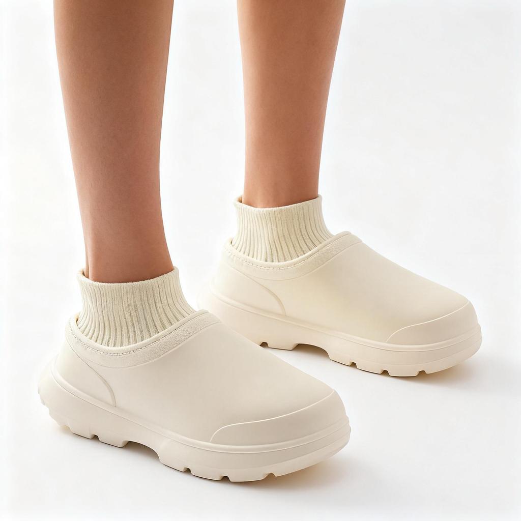 Pantoufles d'automne/hiver antidérapantes à semelles épaisses: Design Confortable à Talon Enveloppant pour Porter à l'Intérieur/Extérieur, Homme et Femme