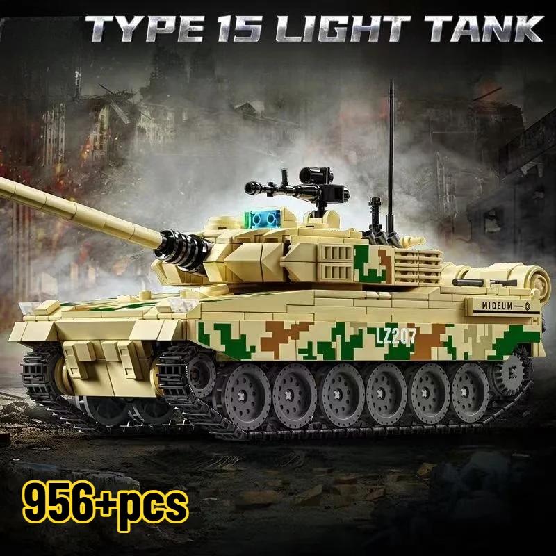 Military WW2 Tiger I Heavy Tank Building Blocks KV-2 Panther Tanks Army Weapons Soldiers Bricks Kids Toys Boys Birthday Gift