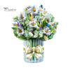 3D Pop Up Flower Bouquet Card Paper Flower Vase Greeting Cards for Mother's Day Congratulations Graduation Anniversary Birthday