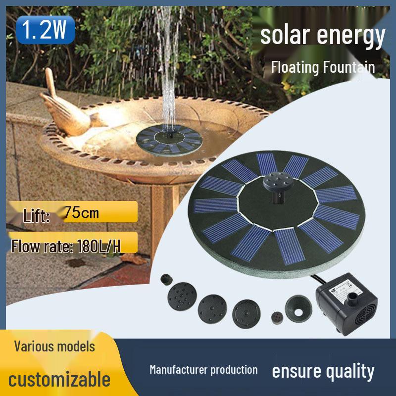 Zonnepaneel Drijvende Fontein met Watertekort Bescherming - Verkrijgbaar in 13CM, 16CM en 18CM Maten