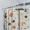 Dekoracje Halloween Zestaw Zasłony Prysznicowej ze Wzorem Dyni i Ducha do Łazienki Pomarańczowy Czarny Biały Halloween Nietoperz Czarownice Ha