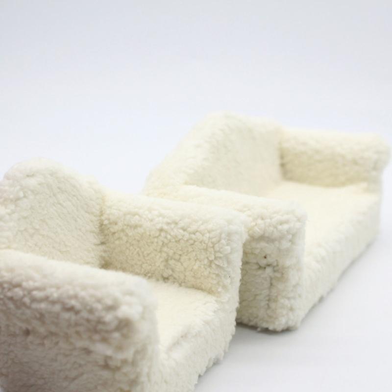 OB11 tiny house tiny Couch Soft Single Armchair With Decorative Pillow Compact Furniture Model