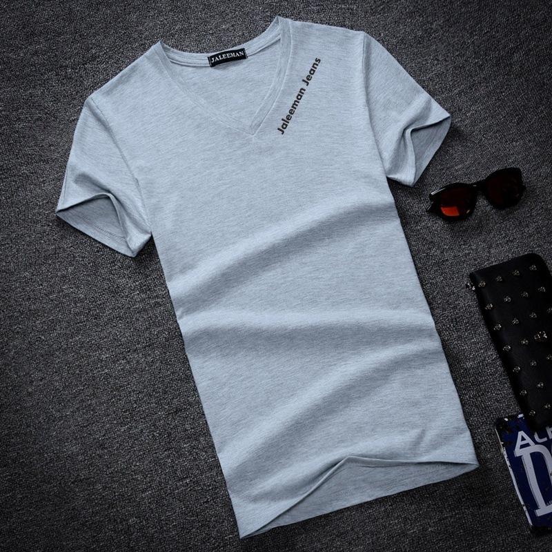 HNXC Men's Fashion Casual Summer Spring V-Neck Short Sleeve Blouses & Shirts Classic Exquisite