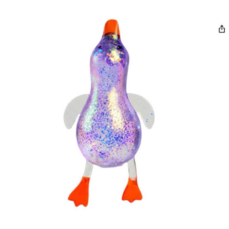 Glitter Duck Squishy Toy, Slow Rising Stress Relief Squeeze Toy For Adults, Fidget Sensory Toys For Anxiety, Party Favors, Birth