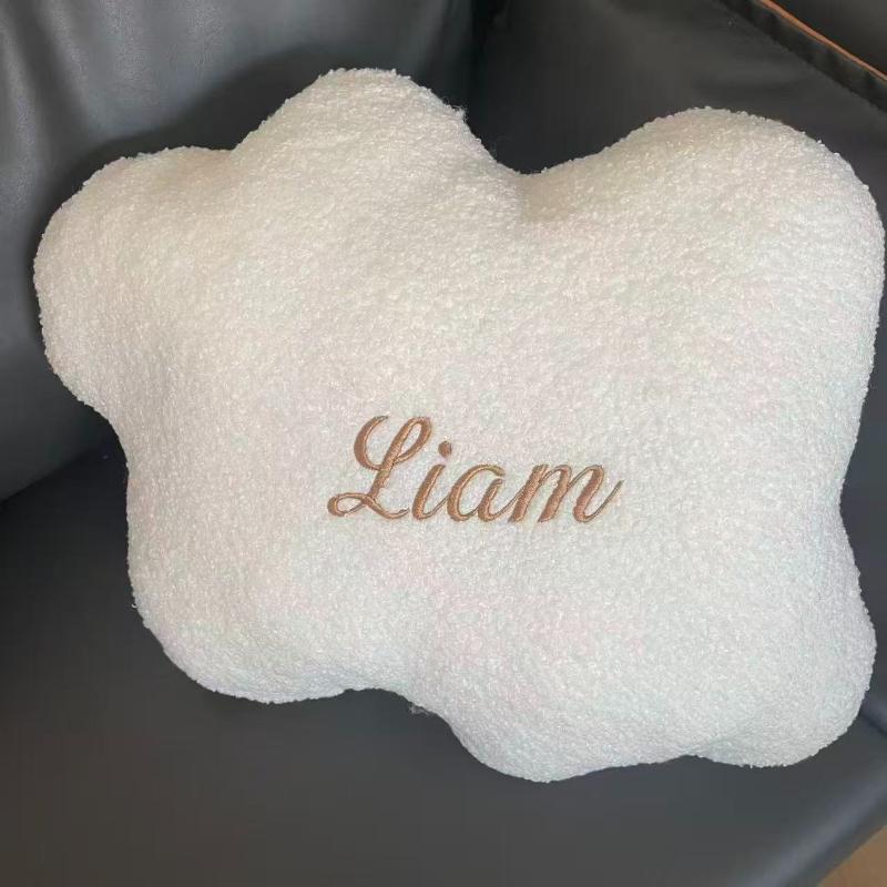 Gepersonaliseerd Lamswol Babykussen Wolkvorm Huisdecoratie Bank Decoratief Kussen Plaid Kussen Autostoel Stoel Bed Bank gray