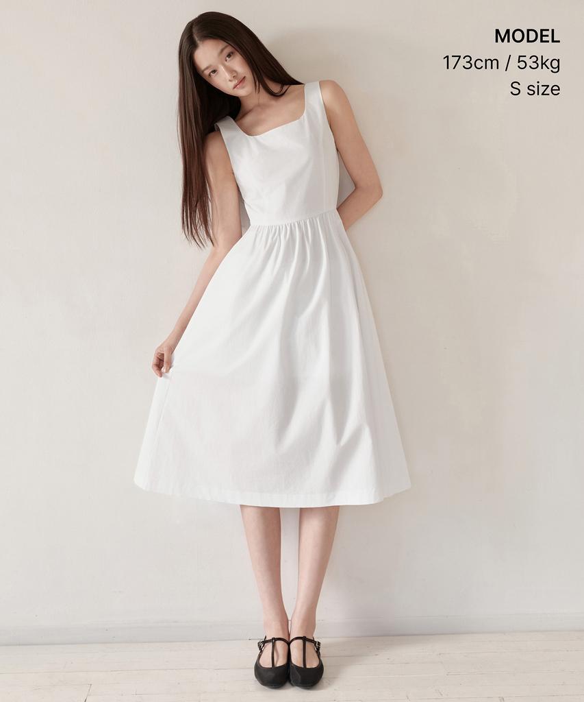 Musinsa Standard Woman Women'S Poplin Sleeveless Long Dress [White]